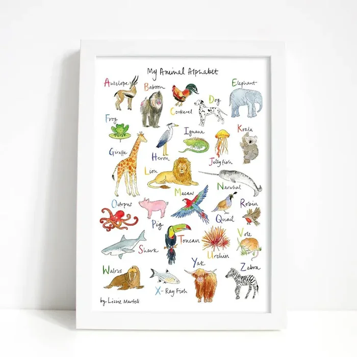 My Animal Alphabet A3 Art Print