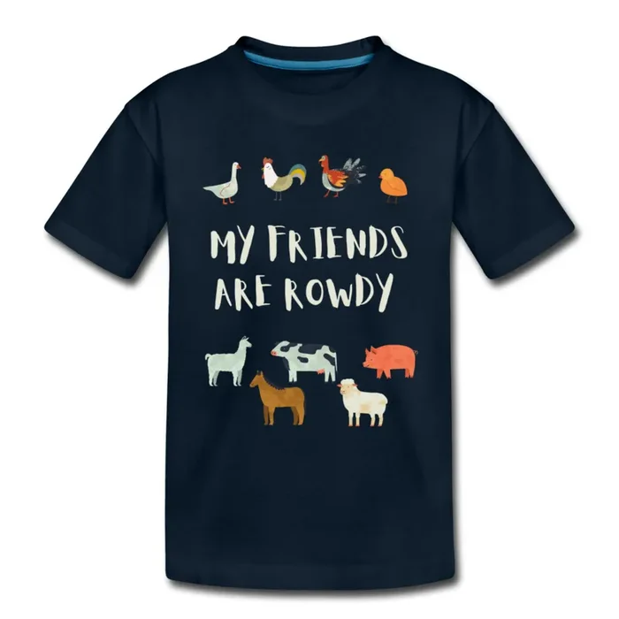 My Friends Are Rowdy Organic Kids’ T-Shirt | Navy