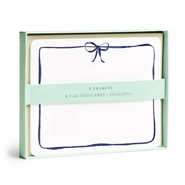 Navy Bow Notecard Set