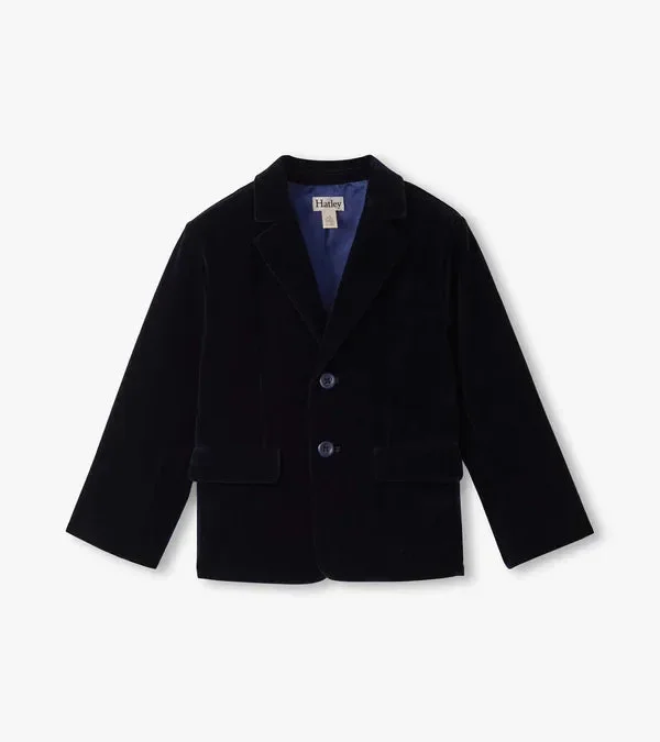 Navy Velveteen Blazer