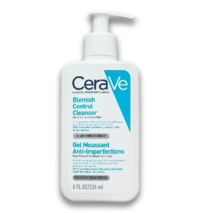 Nettoyant visage CeraVe Blemish Control avec 2 % d’acide salicylique et de niacinamide