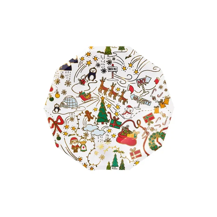 North Pole Large Plates (10 Per Pack)