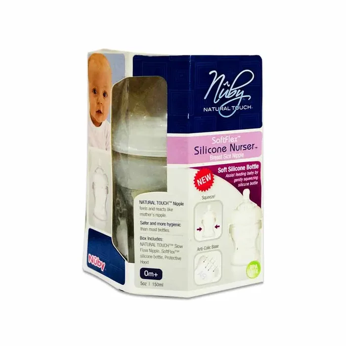Nuby Natural Touch Soft Flex Silicone Nurser – 150ml 67016