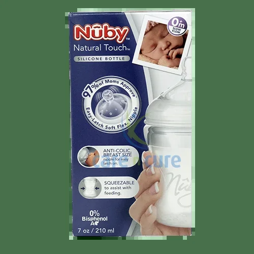 Nuby Natural Touch Soft Flex Silicone Nurser – 210ml 67017