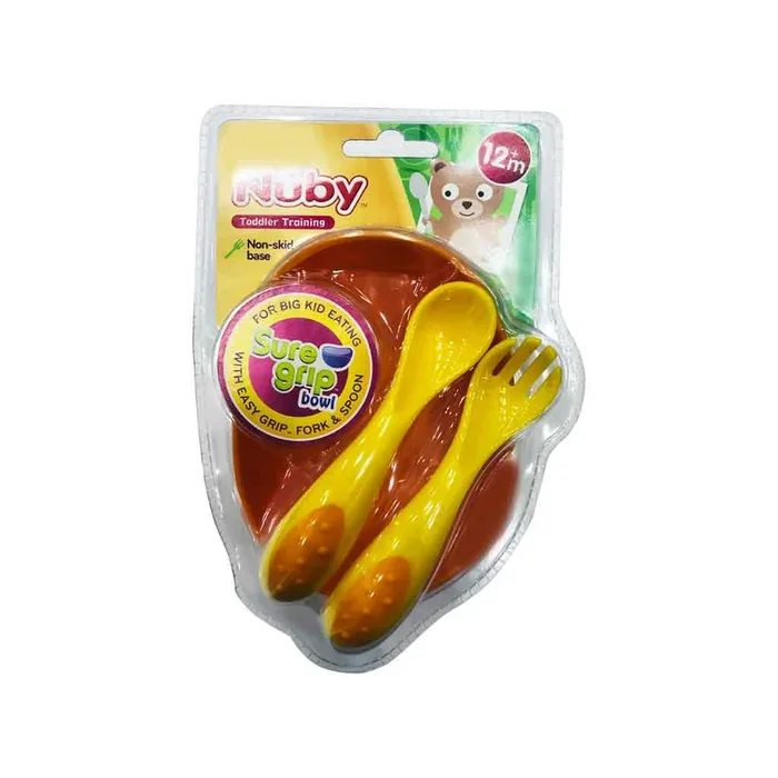 Nuby Sure Grip Bowl Plus Fork 12m+ 5327