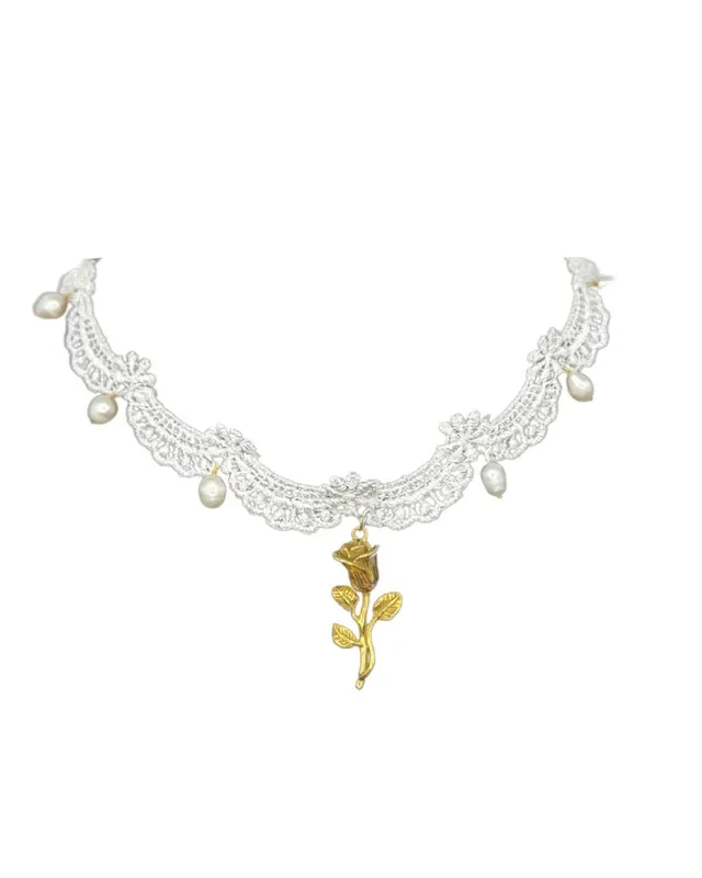 Once Upon A Rose Lace Necklace