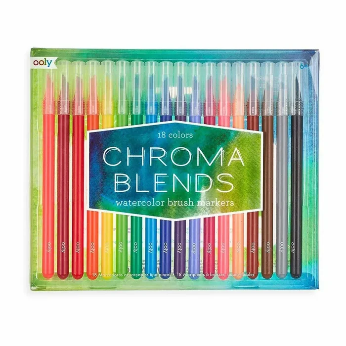 Ooly Chroma Blends Watercolor Markers: Set of 18