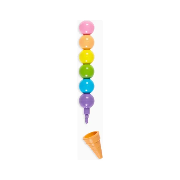 Ooly Rainbow Scoops Vanilla Scented Stacking Eraseable Crayons