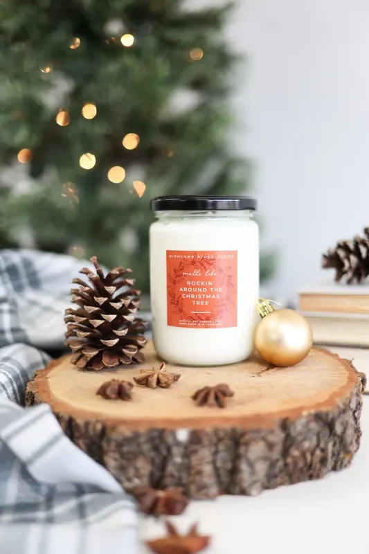 Orange Clove “rockin’ Around The Christmas Tree ” – Hand-poured Soy Candle