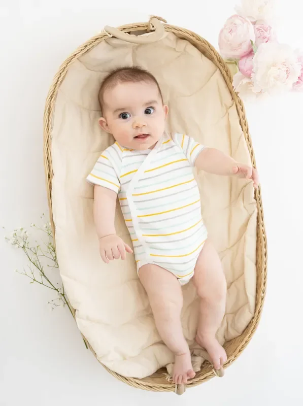 Organic Cotton Pride Kimono Onesie – Stripes