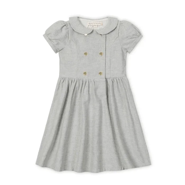 Organic Double Breasted Flannel Dress
