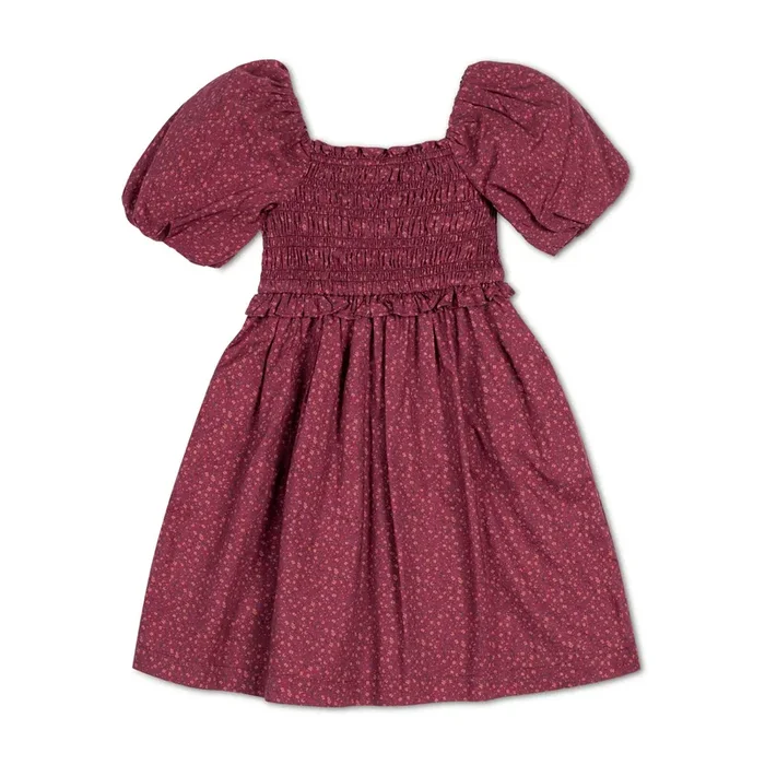 Organic Smocked Bubble Sleeve Dress – Baby