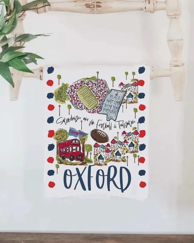 Oxford MS Tea Towel