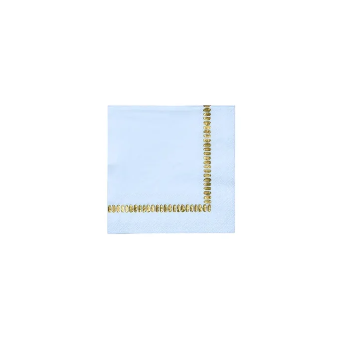 Pale Blue Brushstroke Cocktail Napkins (25 Per Pack)