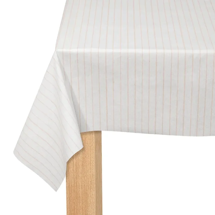 Pale Pink Pinstripe Tablecloth