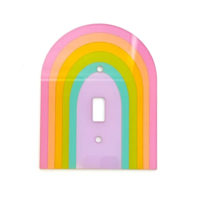 Pastel Rainbow Light Switch Plate