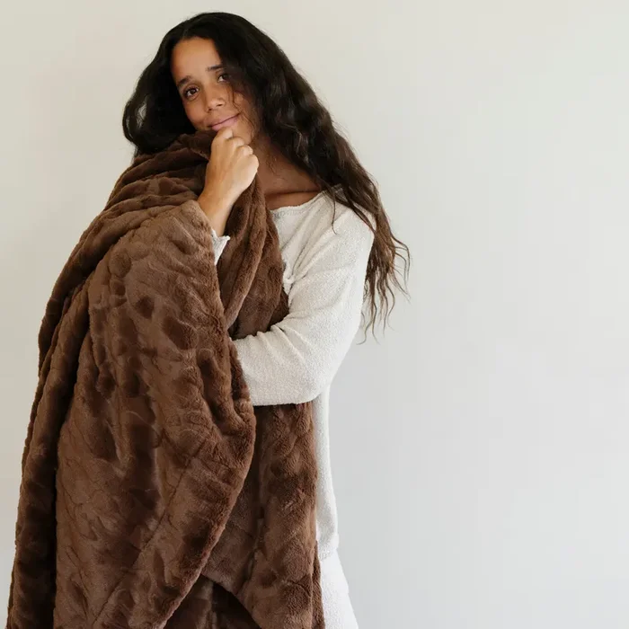 Patterned Faux Fur Xl Throw Blankets