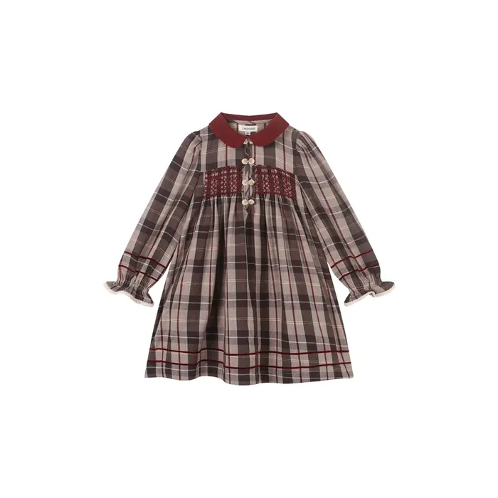 Pearl Grey Plaid Dress