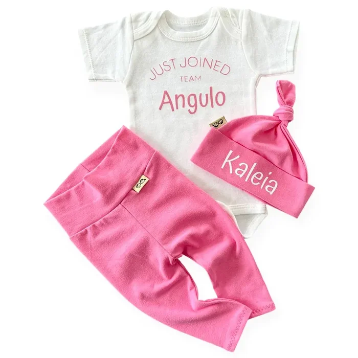 Personalized Girl Coming Home Outfit – Custom Name Bodysuit (u Choose Color)