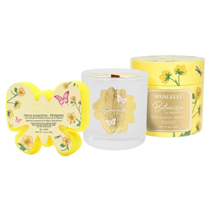 Petitgrain Body Buffer & Candle Set