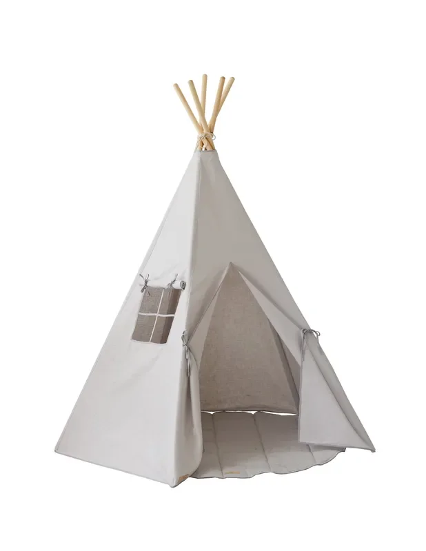 pigeon Grey Teepee Tent And Round Mat Set