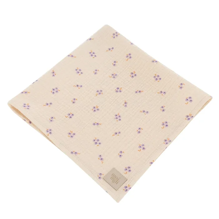 Pink And Purple Forget-me-not – Muslin Nappies (set Of 2)