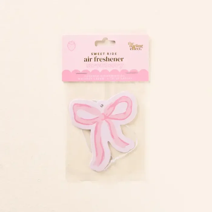 Pink Bow Car Air Freshner