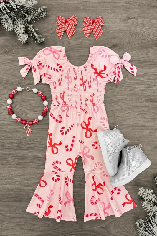 Pink Candy Cane Jumpsuit
