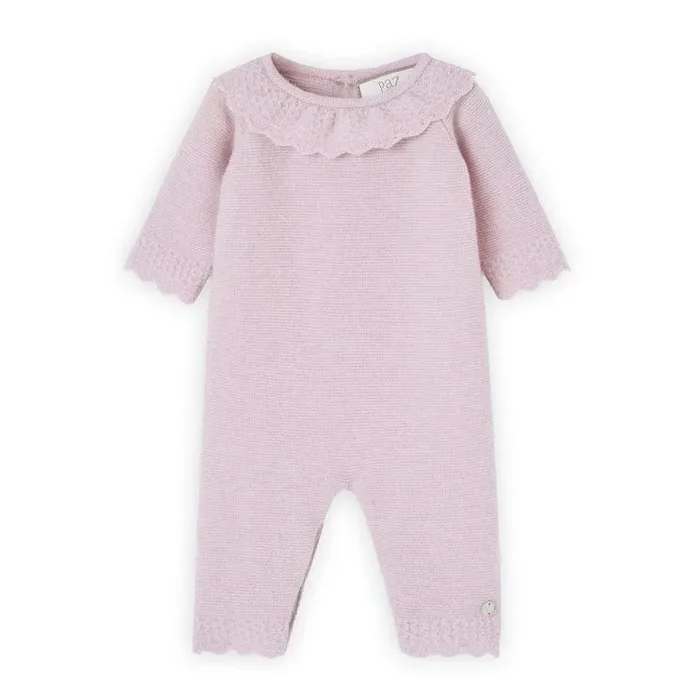 Pink cashmere wool romper