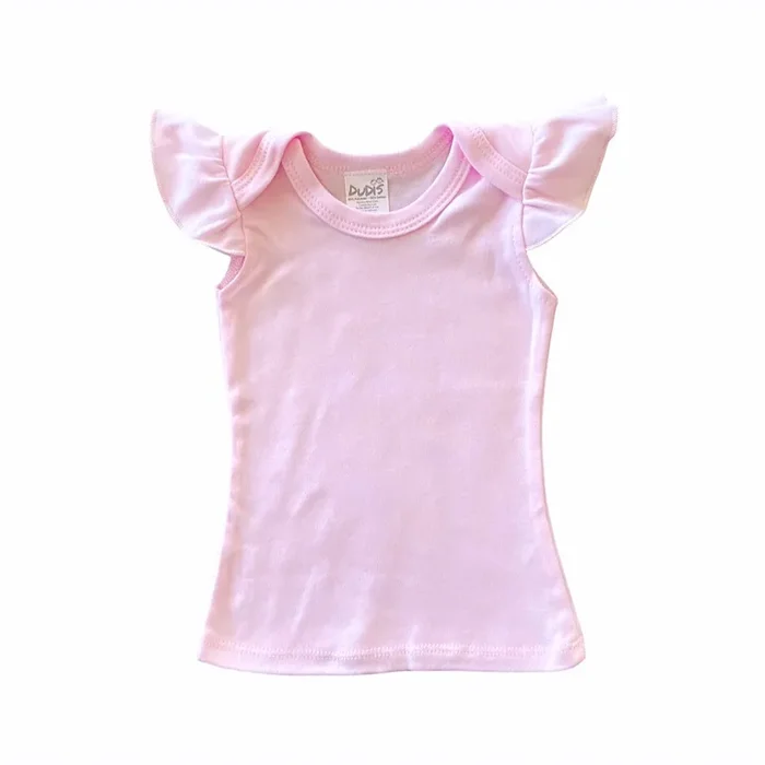 Pink Flutter Sleeve T-shirt