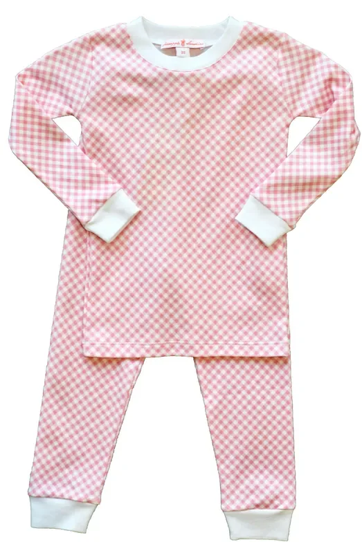 Pink Gingham Pajama Set