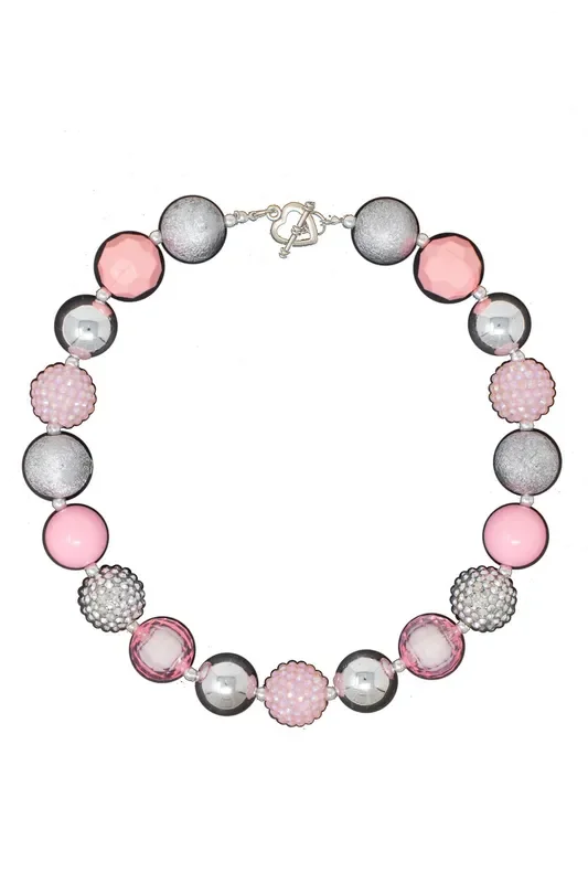 Pink Rhinestone Bubblegum Necklace