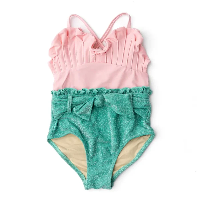 Pink Shimmer Mermaid Water Appearing Swimsuit