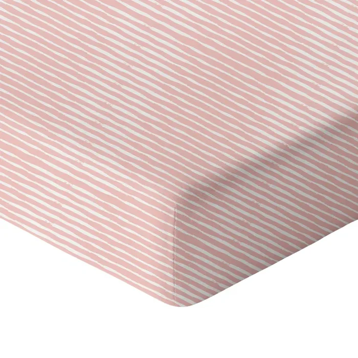 Pink Stripes Organic Crib Sheet
