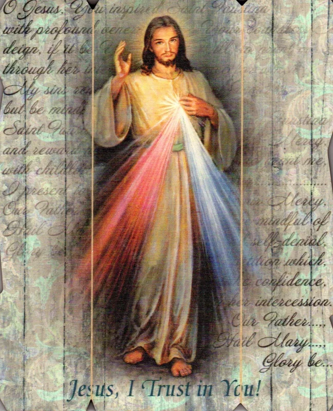Plaque – Antique Divine Mercy 23x19cm