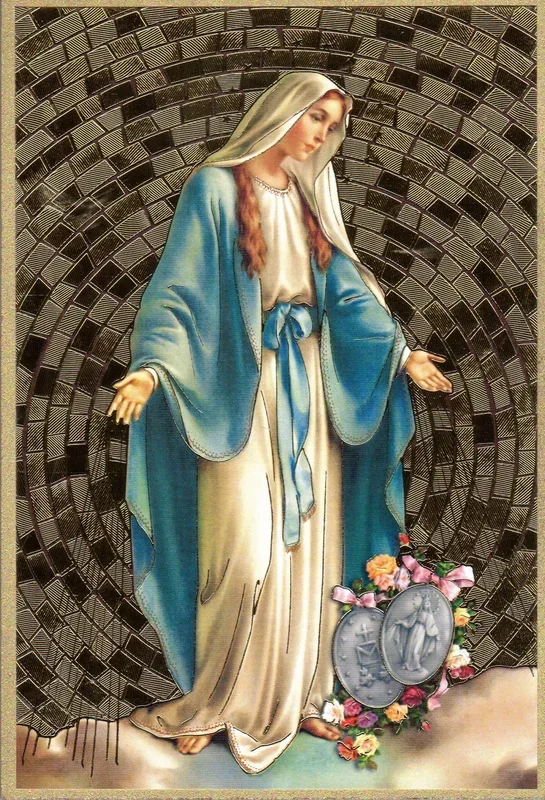 Plaque – Our Lady of Grace Wood Gold 100x150mm