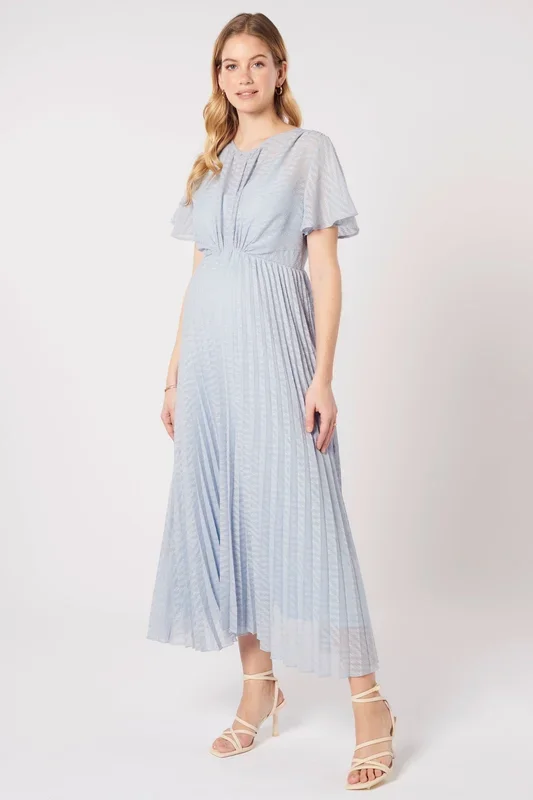 Plissiertes Umstandskleid aus Jaquard Chiffon