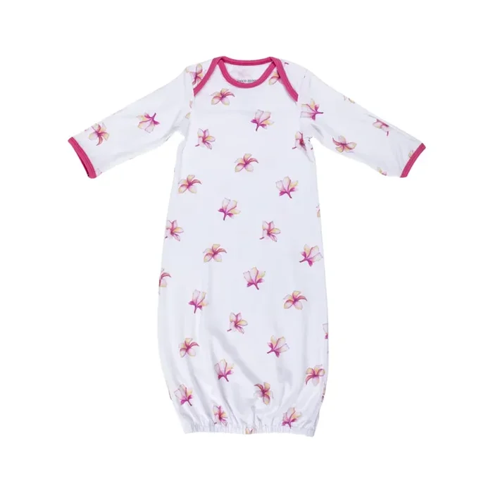 Plumeria Bamboo Layette Gown