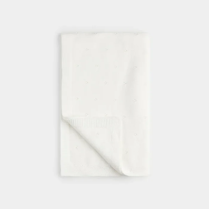 Pointelle Knitted Blanket Asst Colors