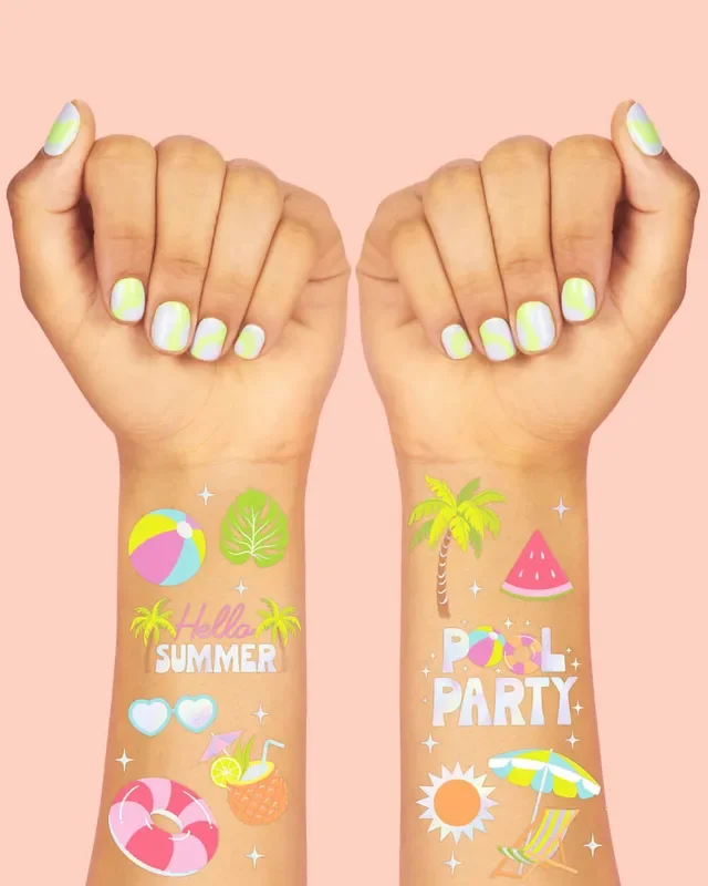 Pool Party Tats – 68 Temporary Tattoos