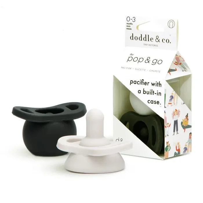 Pop & Go Pacifiers – Cream/coal