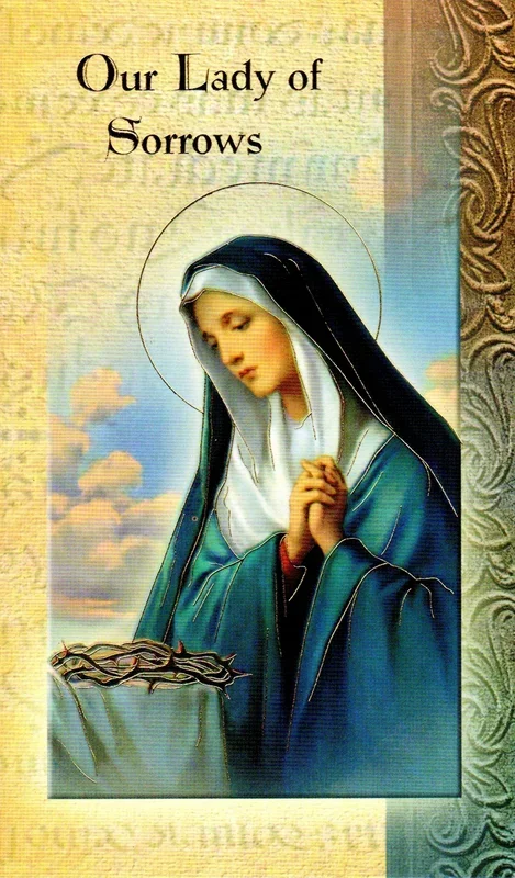 Prayer Card & Biography – Our Lady of Sorrows