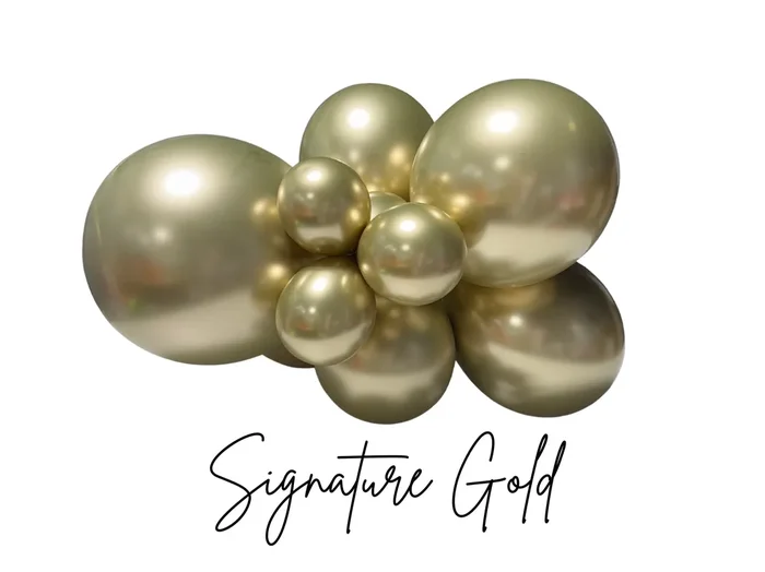Premium Gold Latex Balloon Cluster (5 “, 11” And 17”)