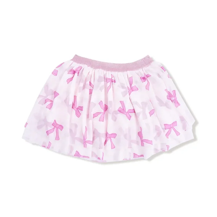 Printed Bow Tutu Skirt