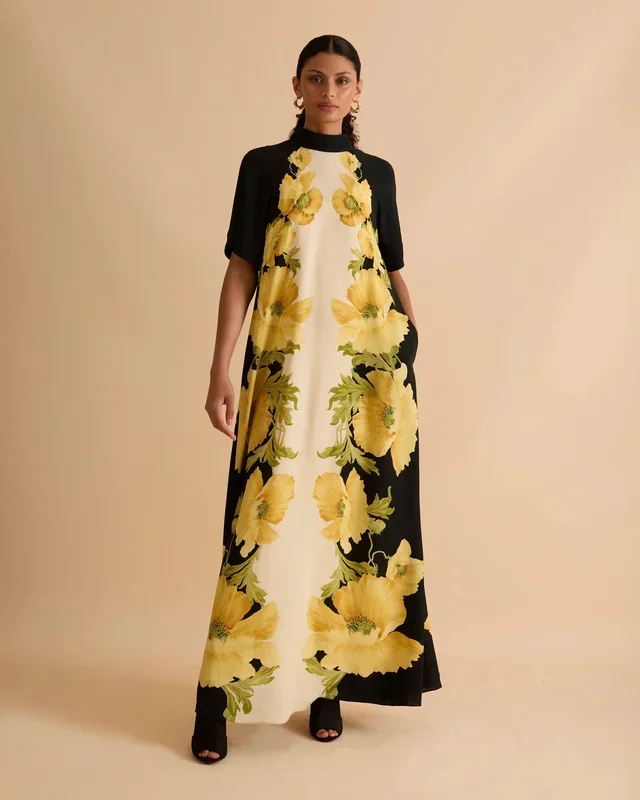 Printed Column Maxi Dress