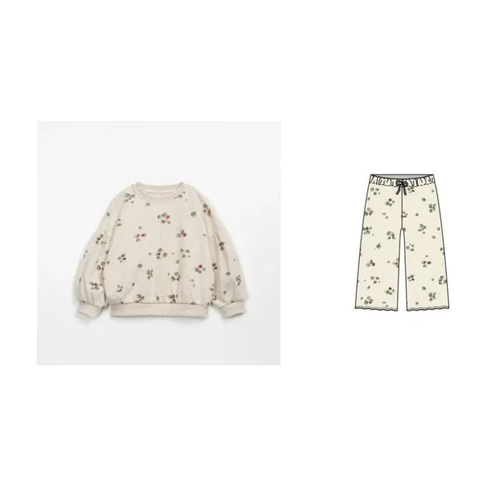 PRINTED INTERLOCK GIRLS LOUNGEWEAR