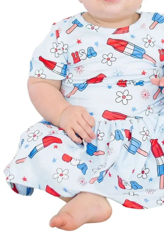 Proudly Patriotic S/s Twirl Bodysuit