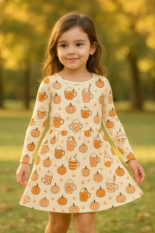 Pumpkin Spice (bodysuit Dress)