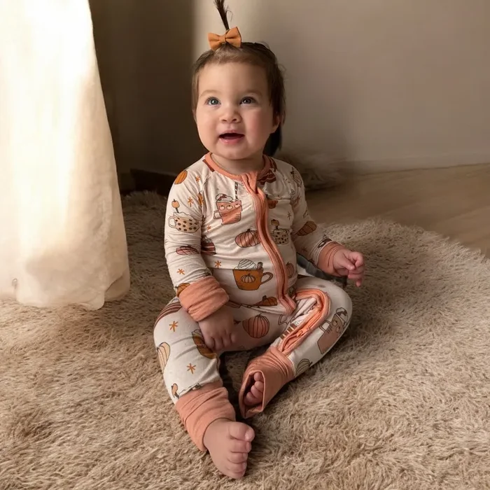 Pumpkin Spice (convertible Zip Footies)