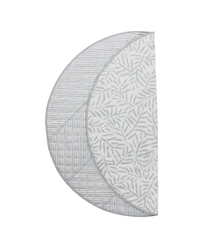 Quilted Cotton Reversible Playmats | Leaves – Stone